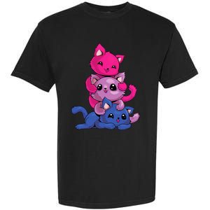 Bisexual Cat LGBT Kawaii Anime Kitten Bi Pride Flag Garment-Dyed Heavyweight T-Shirt