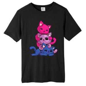 Bisexual Cat LGBT Kawaii Anime Kitten Bi Pride Flag Tall Fusion ChromaSoft Performance T-Shirt