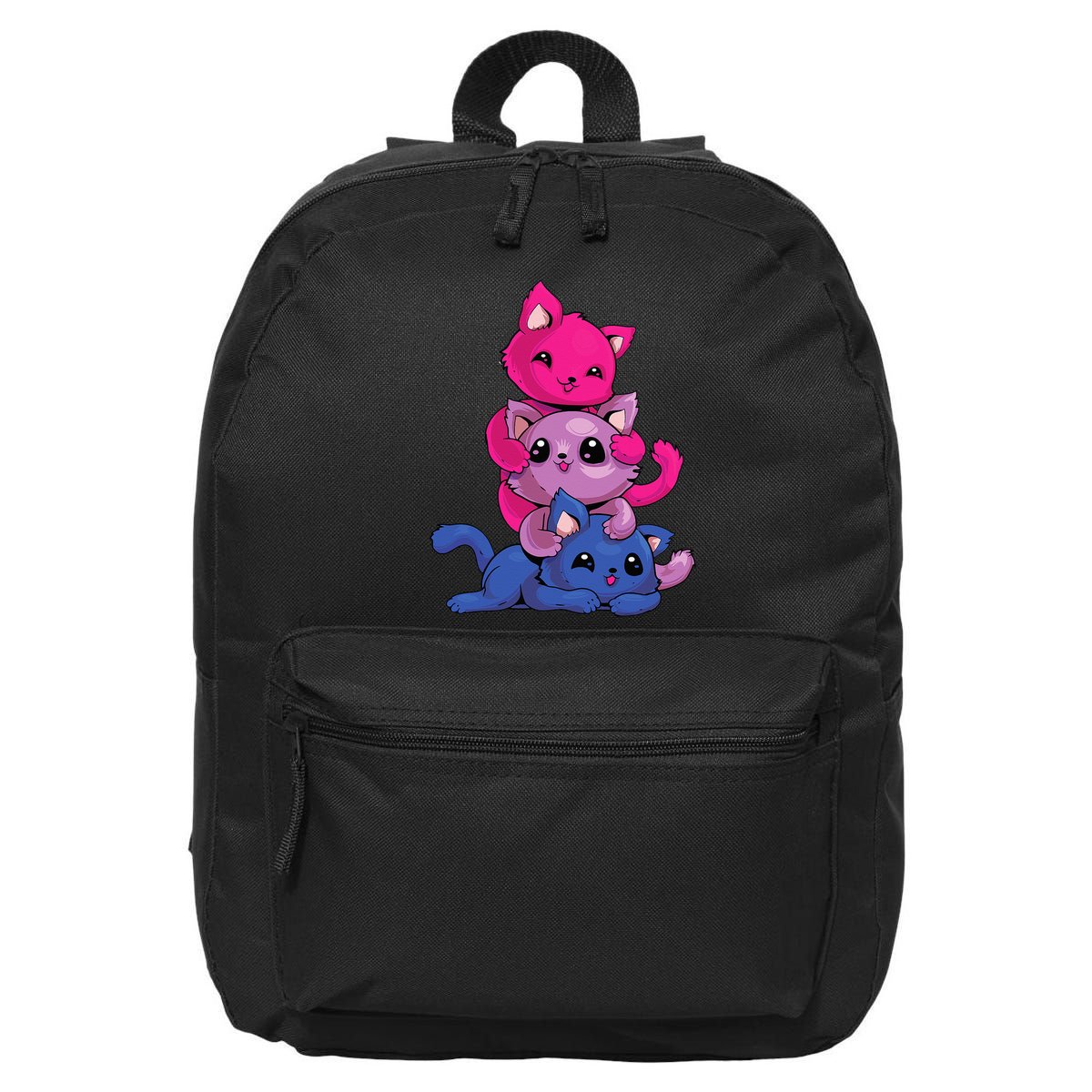 Bisexual Cat LGBT Kawaii Anime Kitten Bi Pride Flag 16 in Basic Backpack
