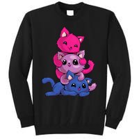 Bisexual Cat LGBT Kawaii Anime Kitten Bi Pride Flag Tall Sweatshirt