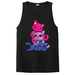 Bisexual Cat LGBT Kawaii Anime Kitten Bi Pride Flag PosiCharge Competitor Tank