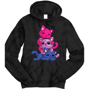 Bisexual Cat LGBT Kawaii Anime Kitten Bi Pride Flag Tie Dye Hoodie