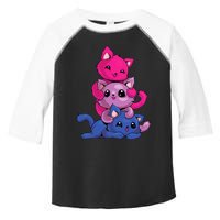 Bisexual Cat LGBT Kawaii Anime Kitten Bi Pride Flag Toddler Fine Jersey T-Shirt