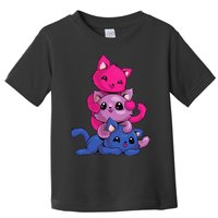 Bisexual Cat LGBT Kawaii Anime Kitten Bi Pride Flag Toddler T-Shirt