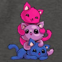 Bisexual Cat LGBT Kawaii Anime Kitten Bi Pride Flag Vector Backpack