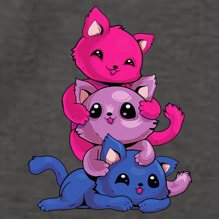 Bisexual Cat LGBT Kawaii Anime Kitten Bi Pride Flag Vector Backpack
