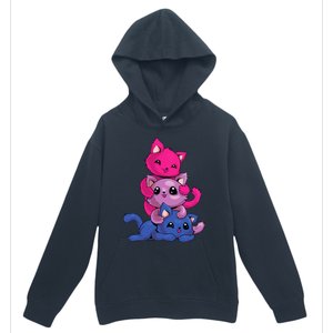 Bisexual Cat LGBT Kawaii Anime Kitten Bi Pride Flag Urban Pullover Hoodie