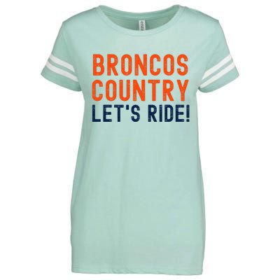 Broncos Country LetS Ride! Sports Team Fans Enza Ladies Jersey Football T-Shirt