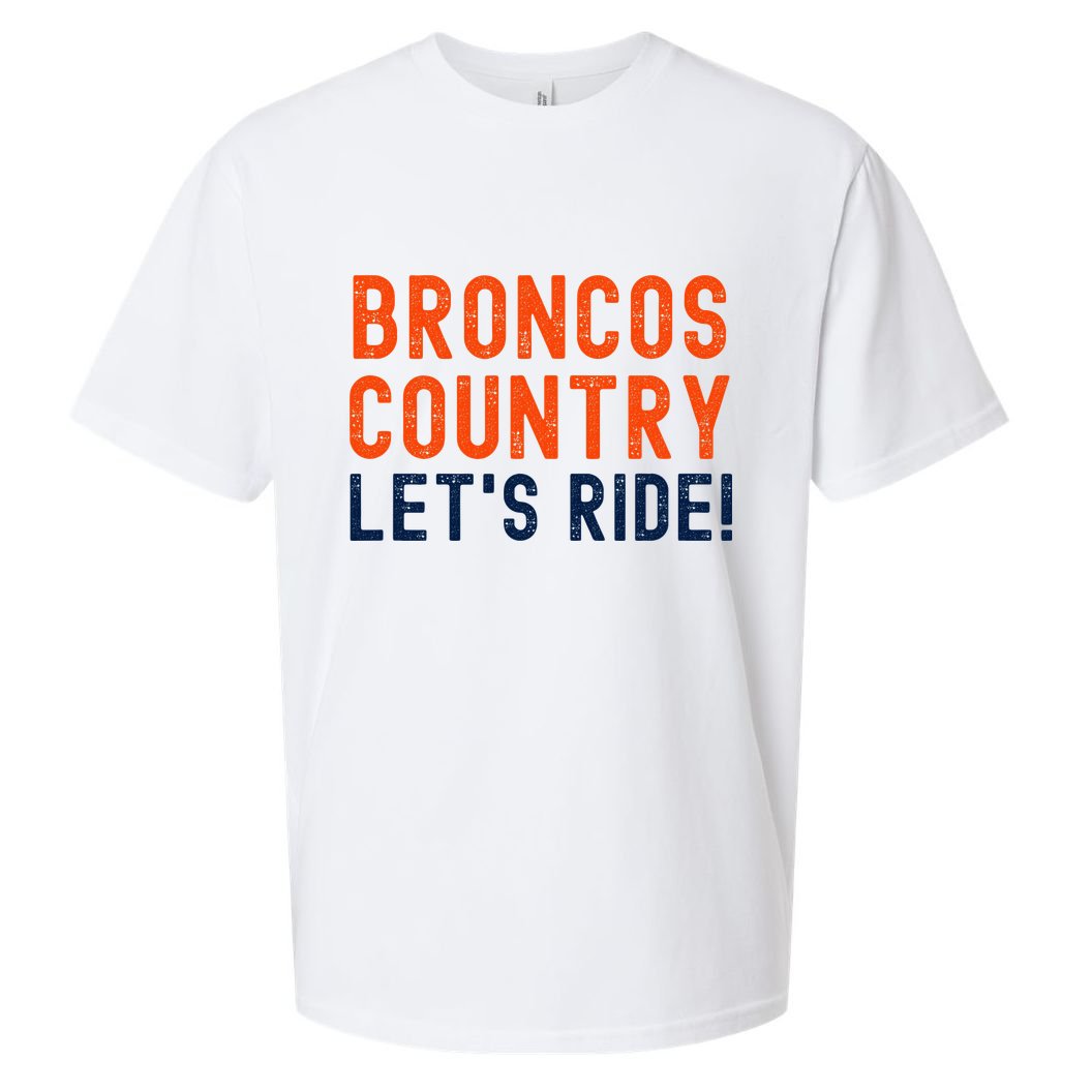 Broncos Country LetS Ride! Sports Team Fans Sueded Cloud Jersey T-Shirt