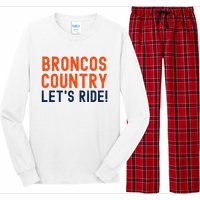 Broncos Country LetS Ride! Sports Team Fans Long Sleeve Pajama Set