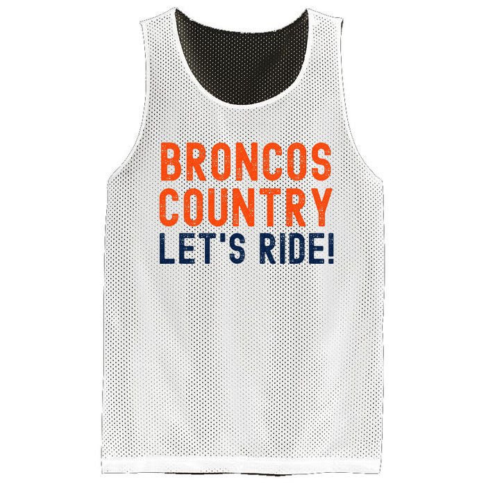 Broncos Country LetS Ride! Sports Team Fans Mesh Reversible Basketball Jersey Tank