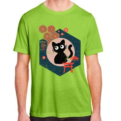 Black Cat Lover Japanese Kitten Anime Adult ChromaSoft Performance T-Shirt