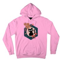 Black Cat Lover Japanese Kitten Anime Hoodie