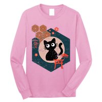 Black Cat Lover Japanese Kitten Anime Long Sleeve Shirt