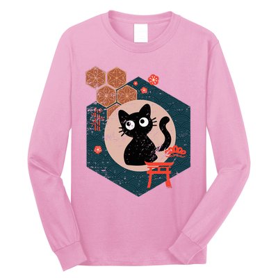 Black Cat Lover Japanese Kitten Anime Long Sleeve Shirt