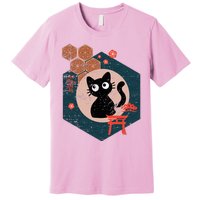 Black Cat Lover Japanese Kitten Anime Premium T-Shirt