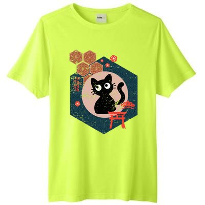 Black Cat Lover Japanese Kitten Anime Tall Fusion ChromaSoft Performance T-Shirt