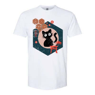 Black Cat Lover Japanese Kitten Anime Softstyle CVC T-Shirt