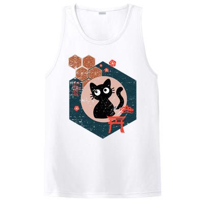 Black Cat Lover Japanese Kitten Anime PosiCharge Competitor Tank