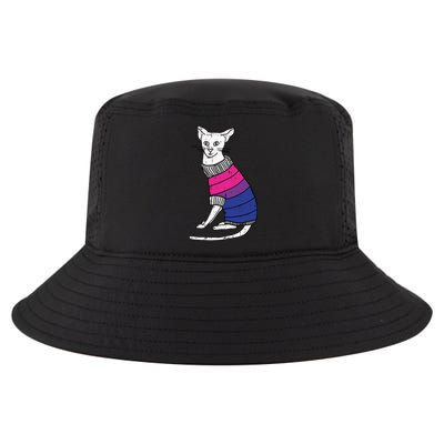 Bisexual Cat Lgbtq Pride Cute Kitten Kitty Proud Ally Gift Cool Comfort Performance Bucket Hat