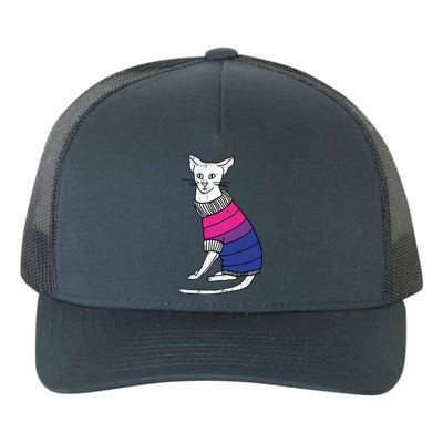 Bisexual Cat Lgbtq Pride Cute Kitten Kitty Proud Ally Gift Yupoong Adult 5-Panel Trucker Hat