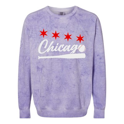 Baseball Chicago Lover Cute Chicago Baseball Bat American Colorblast Crewneck Sweatshirt