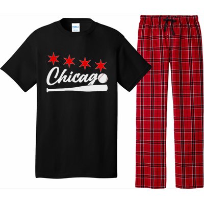 Baseball Chicago Lover Cute Chicago Baseball Bat American Pajama Set