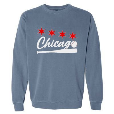 Baseball Chicago Lover Cute Chicago Baseball Bat American Garment-Dyed Sweatshirt