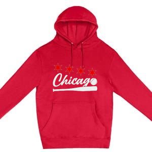 Baseball Chicago Lover Cute Chicago Baseball Bat American Premium Pullover Hoodie