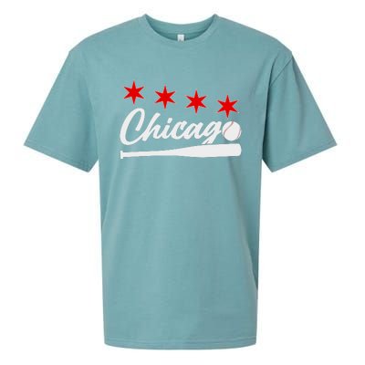 Baseball Chicago Lover Cute Chicago Baseball Bat American Sueded Cloud Jersey T-Shirt