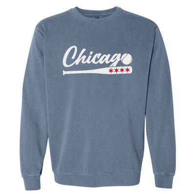 Baseball Chicago Lover Cute Chicago Baseball Bat American Garment-Dyed Sweatshirt