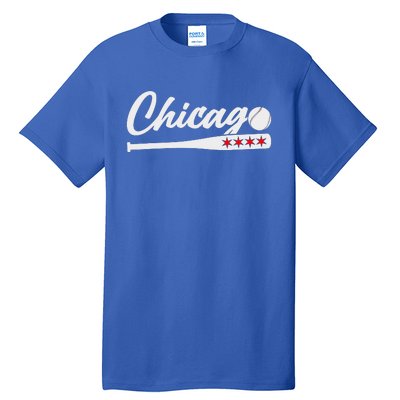 Baseball Chicago Lover Cute Chicago Baseball Bat American Tall T-Shirt