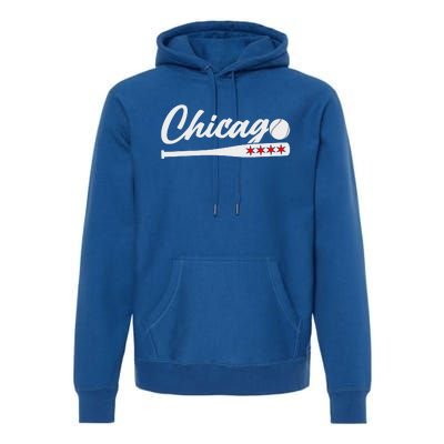 Baseball Chicago Lover Cute Chicago Baseball Bat American Premium Hoodie