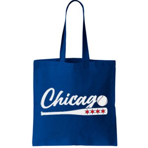 Baseball Chicago Lover Cute Chicago Baseball Bat American Tote Bag