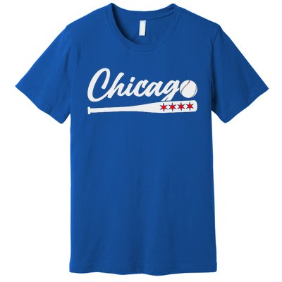 Baseball Chicago Lover Cute Chicago Baseball Bat American Premium T-Shirt