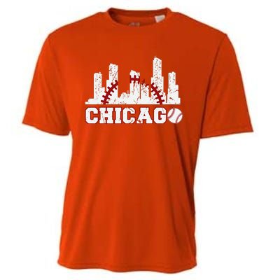 Baseball Chicago Lover Cute Chicago Baseball Bat American Cooling Performance Crew T-Shirt