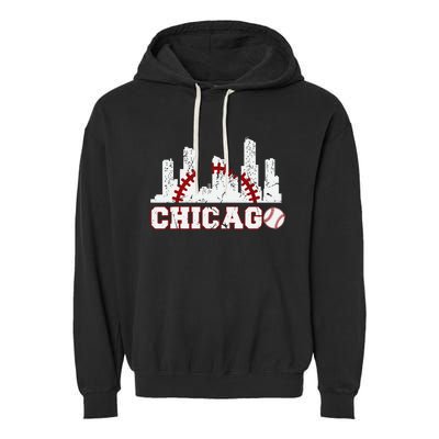 Baseball Chicago Lover Cute Chicago Baseball Bat American Garment-Dyed Fleece Hoodie