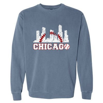 Baseball Chicago Lover Cute Chicago Baseball Bat American Garment-Dyed Sweatshirt