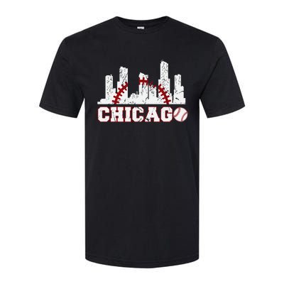 Baseball Chicago Lover Cute Chicago Baseball Bat American Softstyle CVC T-Shirt