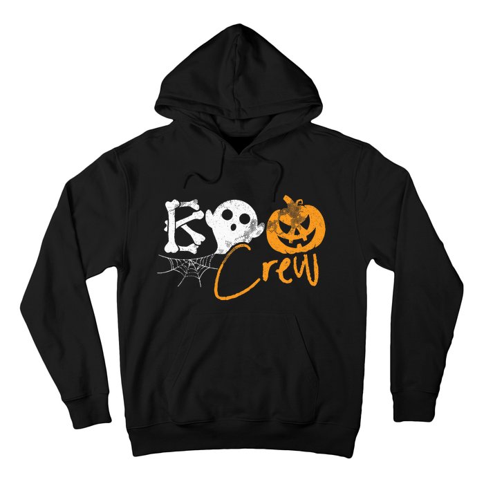 Boo Crew Lazy Halloween Costume Funny Ghost Pumpkin Bones Hoodie