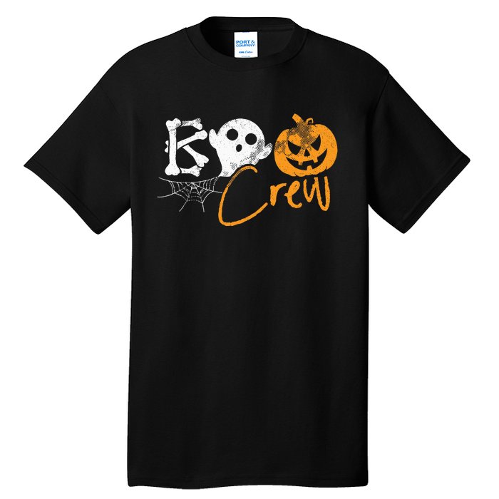 Boo Crew Lazy Halloween Costume Funny Ghost Pumpkin Bones Tall T-Shirt