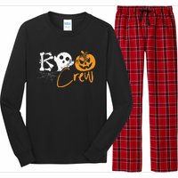 Boo Crew Lazy Halloween Costume Funny Ghost Pumpkin Bones Long Sleeve Pajama Set