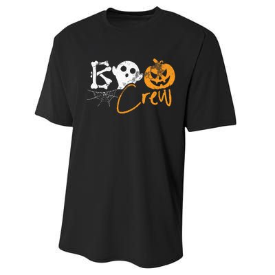 Boo Crew Lazy Halloween Costume Funny Ghost Pumpkin Bones Performance Sprint T-Shirt