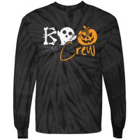 Boo Crew Lazy Halloween Costume Funny Ghost Pumpkin Bones Tie-Dye Long Sleeve Shirt