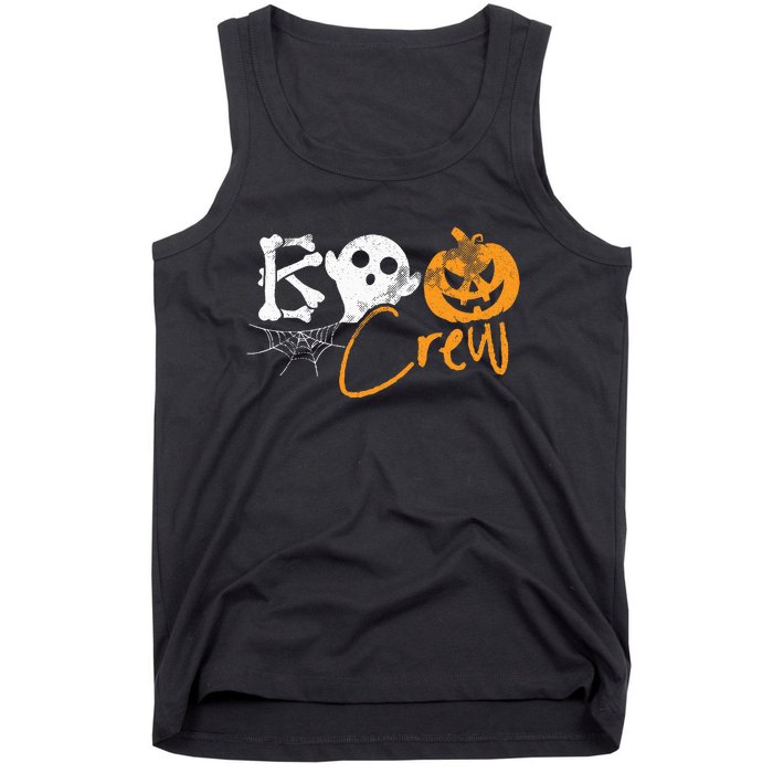 Boo Crew Lazy Halloween Costume Funny Ghost Pumpkin Bones Tank Top