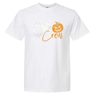 Boo Crew Lazy Halloween Costume Funny Ghost Pumpkin Bones Garment-Dyed Heavyweight T-Shirt