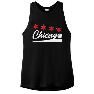 Baseball Chicago Lover Cute Chicago Baseball Bat American Ladies PosiCharge Tri-Blend Wicking Tank