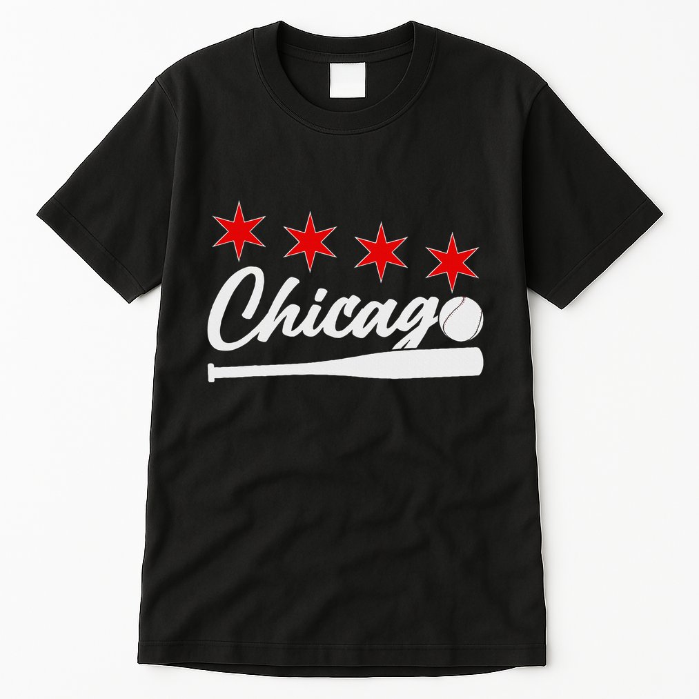 Baseball Chicago Lover Cute Chicago Baseball Bat American Tall T-Shirt