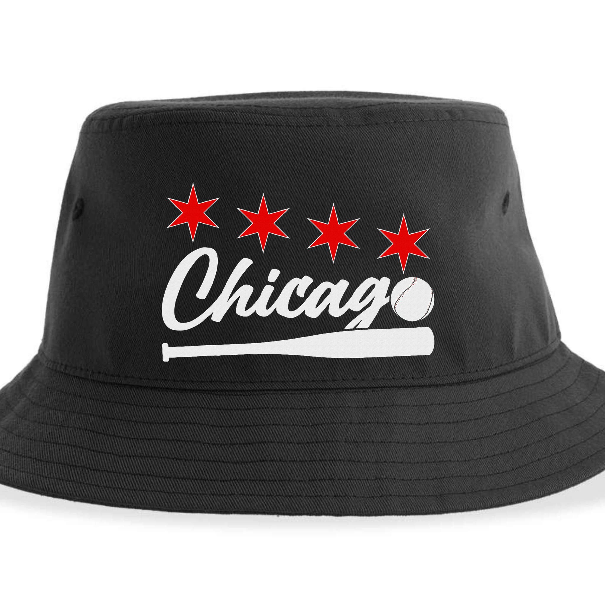 Baseball Chicago Lover Cute Chicago Baseball Bat American Sustainable Bucket Hat