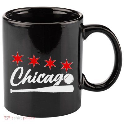 Baseball Chicago Lover Cute Chicago Baseball Bat American 11oz C Handle Ceramic Mug